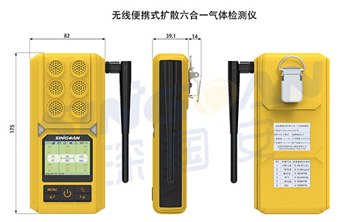 便攜五合一四氫噻吩氣體檢測儀